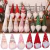 3Pcs Knitted Christmas Doll Pendant Gnome Elf Doll Christmas Tree Decor Cute Santa Plush Doll