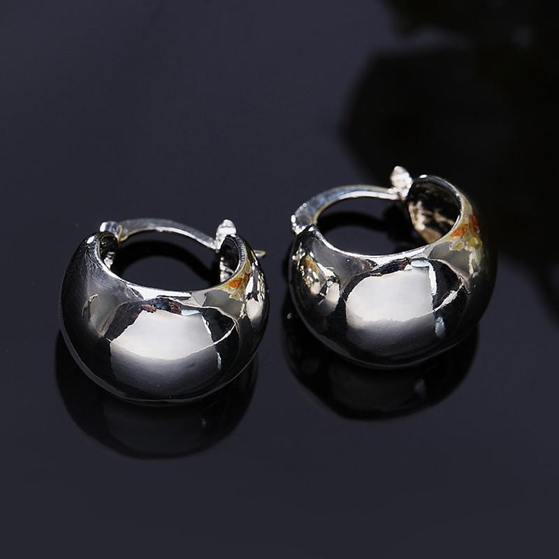Серьги-кольца из серебра 925 пробы для женщин, модные ювелирные изделия