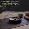 1pc North American Black Walnut Solid Wood Incense Stick Handmade Tea Ceremony Round Incense Burner Agarwood Tray Holder