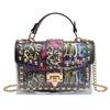 Transparent Jelly Purse With Lock Closure For Casual Outings And Trendy Looks