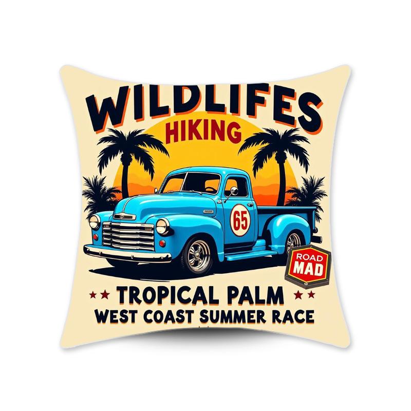 Наволочка в ретро американском стиле, напечатанная подушка, украшение для дома, диван для гостиной, напечатанная подушка