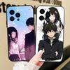 Чехол для телефона с аниме Hyouka для iPhone 17 Air 16 15 14 13 Pro Max 11 12 Черный силиконовый чехол