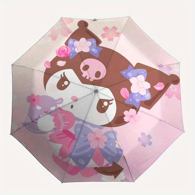 1pc Little Monster and Kuromi Automatic Opening and Closing Umbrella - Suitable for Various Occasions, Outdoor Activities, Lightweight and Durable Aut