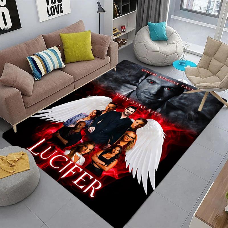 Fiery Romance: Love Amidst Flames carpet floor mats printing Fashion Protective pad Dormitory decoration