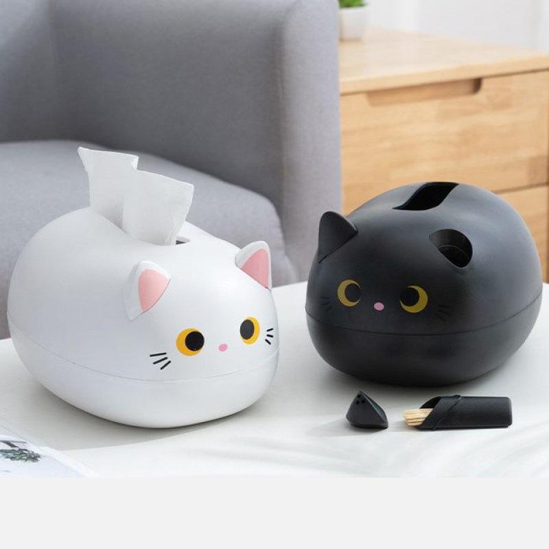 Коробка для салфеток Nordic Cat, настольный держатель для туалетной бумаги, коробка для хранения кухонных салфеток