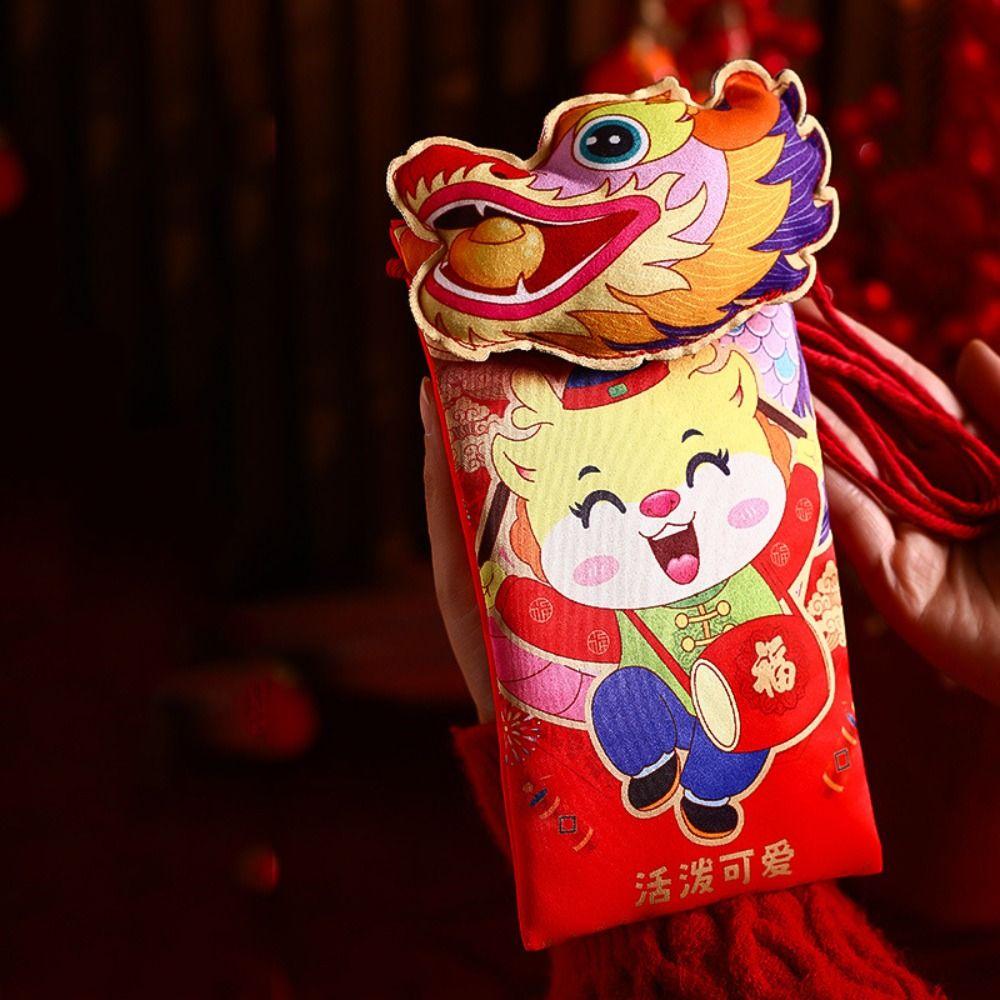 Cartoon New Year Coin Purse Plush Red Packet  Spring Festival Supplies
