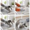 2 Pairs Extended Silver Wire Gloves Thickened Waterproof Cleaning Gloves Wear-resistant Oil Removal Dish Washing Gloves