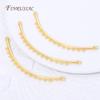 1/2Pcs 18K Gold Plated Brass Curved Multi-hole Bar Links Row Connector Charms For DIY Earrings Necklace Jewelry Making Parts