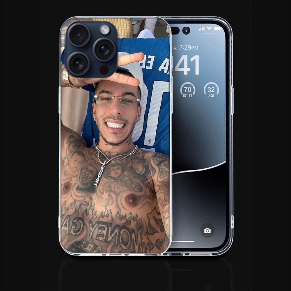 Прозрачный чехол для телефона с изображением рэпера Sfera Ebbasta Для Iphone 17 Air 16 Pro Max 15 Pro 14 Plus 17E 16E 11 13 12 Mini Чехлы Fundas Cell