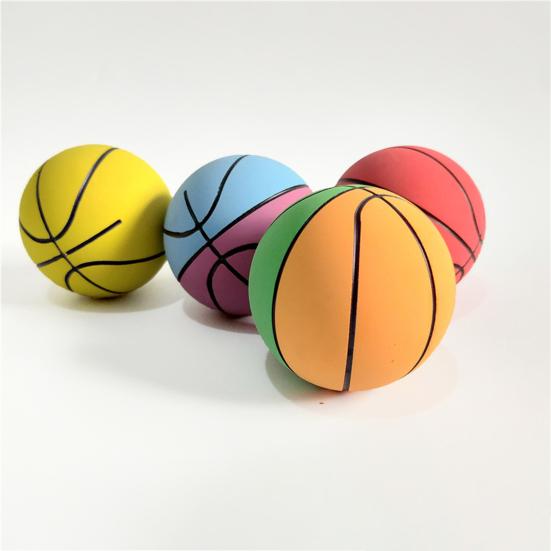 Mini Basketball Eco-friendly Non-inflatable Wear Resistant Ultra-high Elastic Toy Rubber Small Ball Toy for Children