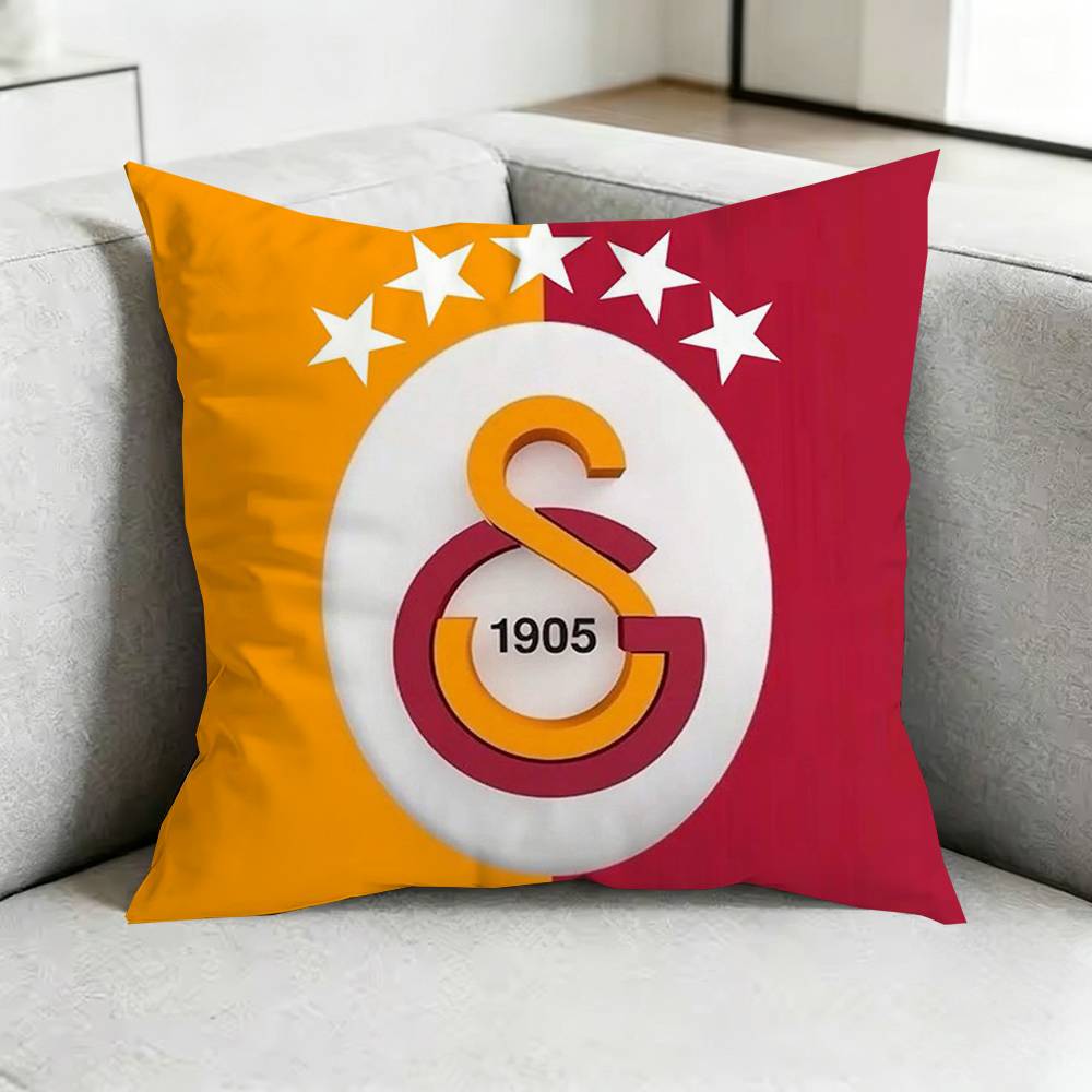 Galatasaray SK s Логотип Квадратная Двусторонняя печать Наволочка Спальня Прикроватная Подушка Чехол для Подушки на Диван Подарок