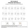 24Pcs False Almond Short False Nail Full Cover Stick on Nail French Tips Design Glossy Press On Nail for Women Girls