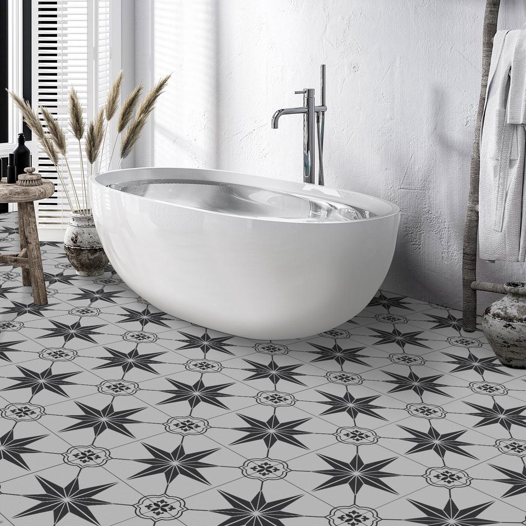 Small Fresh Self-adhesive Matte Floor Sticker PVC Waterproof Home Decoration Bathroom Kitchen Wall Sticker