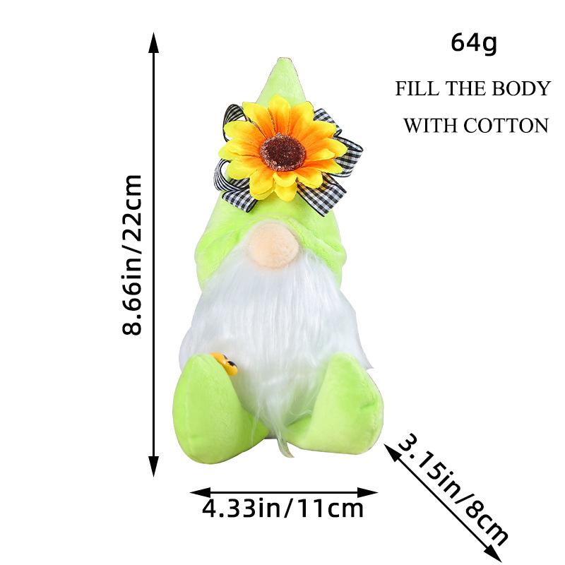 2024 New Bee Festival Faceless Doll Dwarf Cute Sunflower Bee Goblin Autumn Doll Ornament