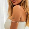 Women Arm Bracelet Liquid State Arm Cuff Adjustable Opening Design Bangle Retro Style Arm Jewelry Gift