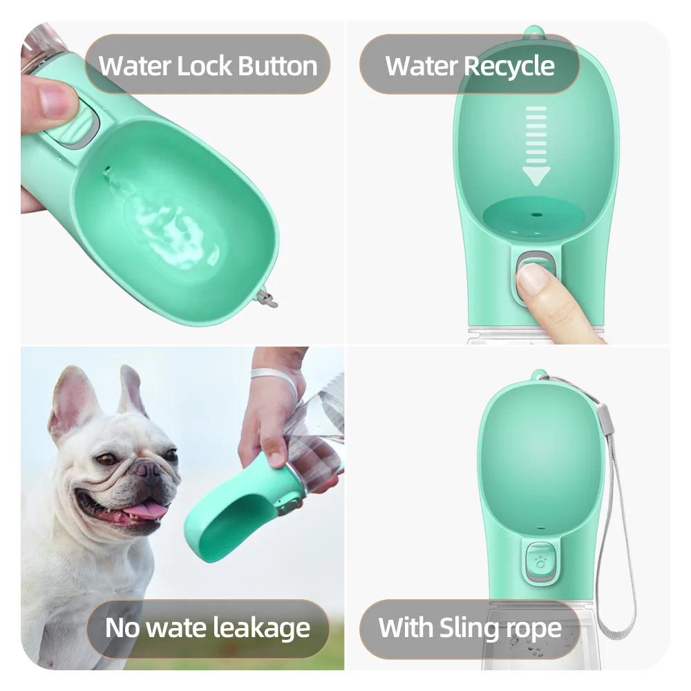 Portable Dog Water Bottle For Small Large Dogs Cat Outdoor Leakproof Walking Drinking Bowls Supplies