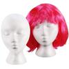 Foam Mannequin Head Reusable Head Model Mannequin Head Wig Holder Cap Display Stand for Salon Home