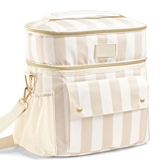 Insulation Lunch Bag, Leakproof Portable Cooler Tote Bag, Large Capacity Lunch Bag with Crossbody Strap, Portable Picnic Lunchbox for Outdoor Parties