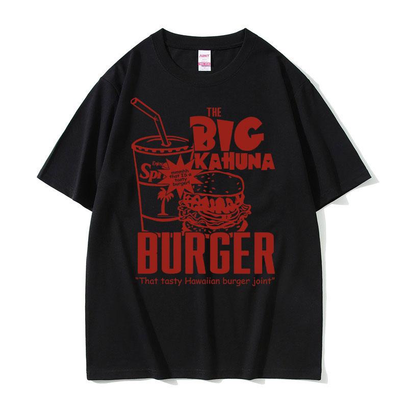 2026 Summer The Big Kahuna Burger Print Cotton TShirt Unisex Hip Hop Sport Casual Breathable Plus Size Loose Tops Y2k