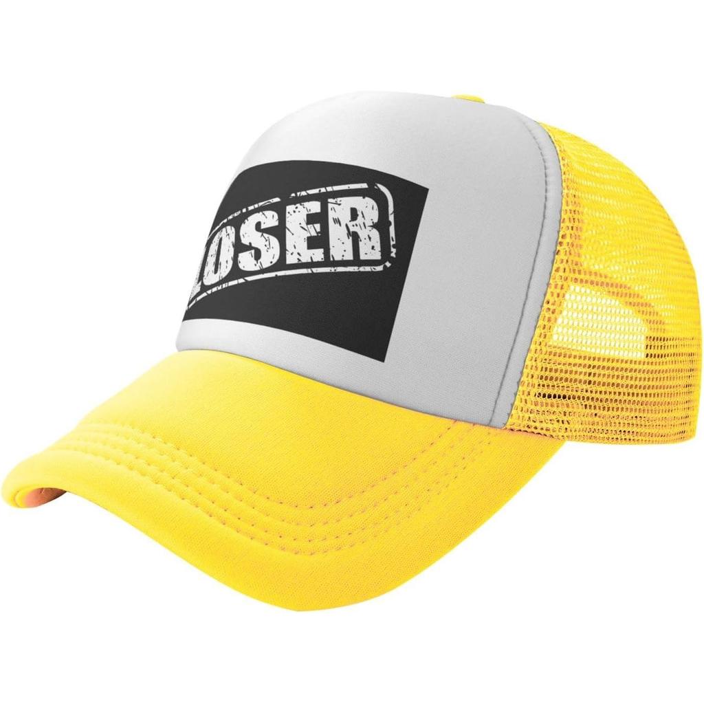 Loser Graphic Trucker Hat Breathable Mesh Snapback Cap for Unisex Outdoor Casual Wear