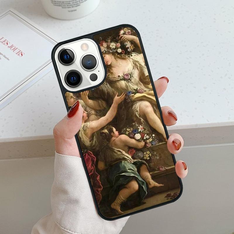 Винтажный барочный рисунок Чехол для телефона Для iPhone 17 Air 11 12 13 14 15 16 Pro Max Чехол Для iPhone 17 Air Max Plus Чехол-ракушка