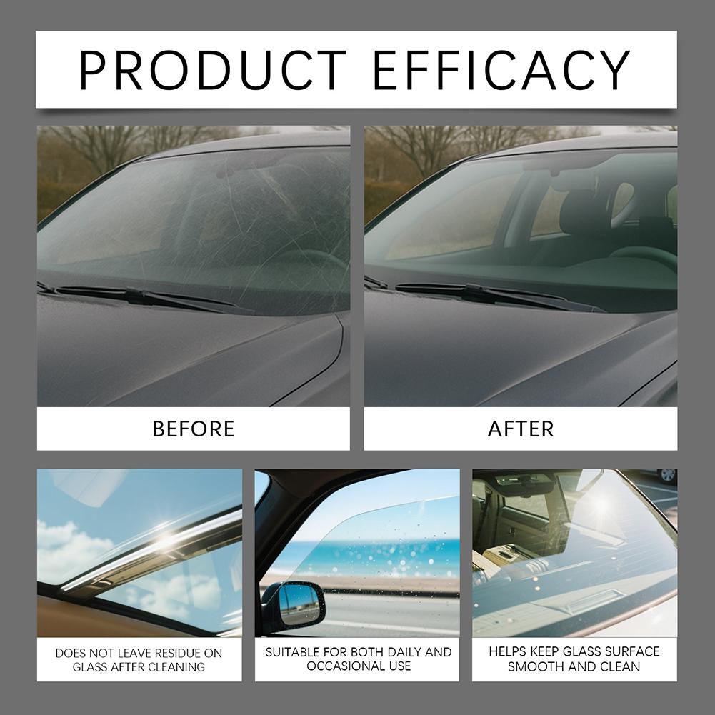 Windshield Oil Film Remover And Brightener Enhances Driving Visibility & Safety. Car Detailing Essential Tool