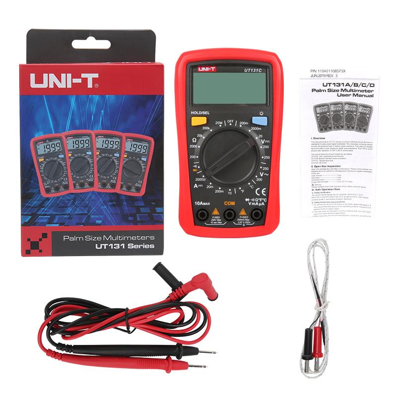 UNI-T Pocket Multimeter UT131 Series Digital Ammeter Voltmeter Resistance Tester Multi Meter Diode test