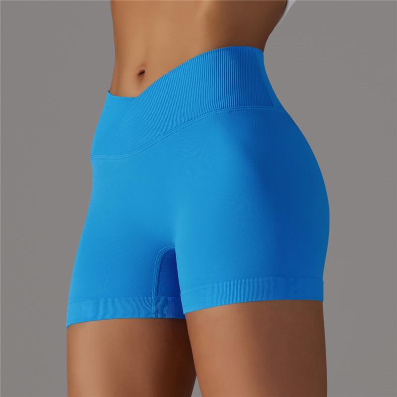High Waist Yoga Shorts Woman Gym Tights Fitness Elastic Breathable Hip Lifting Sports Shorts