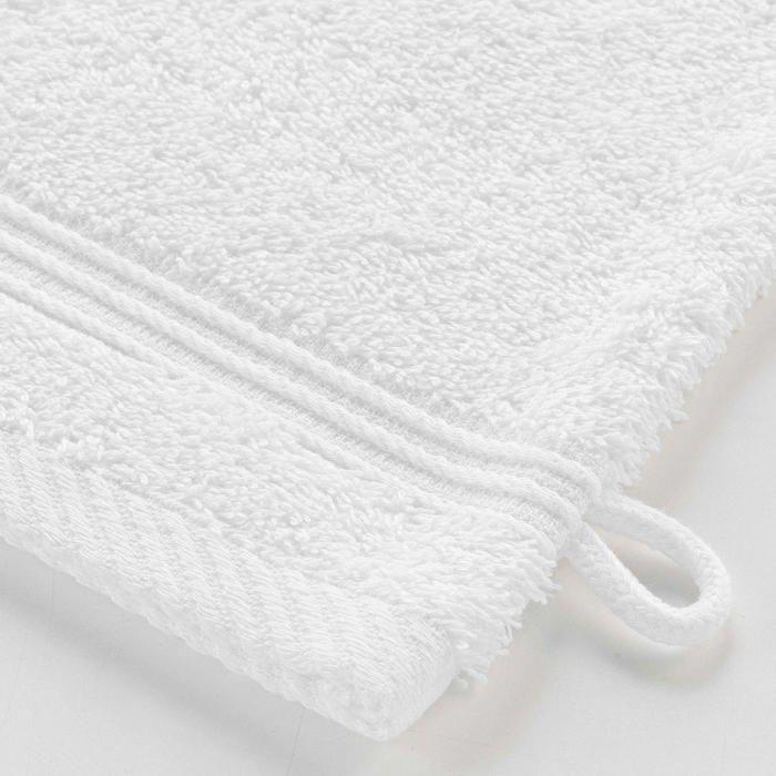 Lot de 2 gants de toilette 15 x 21 cm Tendresse blanc