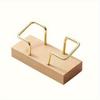 1Pc Card Storage Business Card Holder Tabletop Shelf Cards Display Stand Metal Wooden Card Holder Home Office Supply