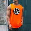 Japanese Anime Turtle Script Printed Mens Gym Clothing Fitness Vest Quick Dry Bodybuilding Tank Top Muscle Sleeveless Shirt