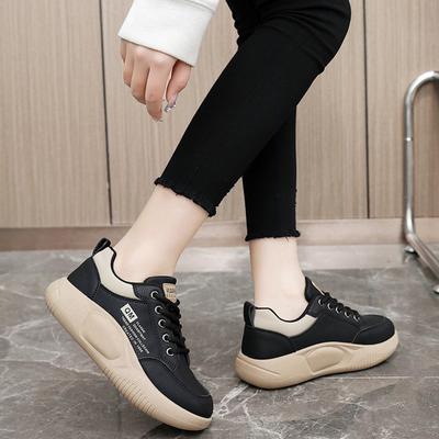 Весенние повседневные кроссовки, обувь на толстой подошве, увеличивающая рост, спортивная женская обувь корейского образца, модная женская обувь для уличной фотографии