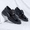 New Fashion Men Casual Lace-Up Loafers Flat Designer Trend Party Dress Shoes Patent Leather Business Shoes Outdoor Walking Shoes