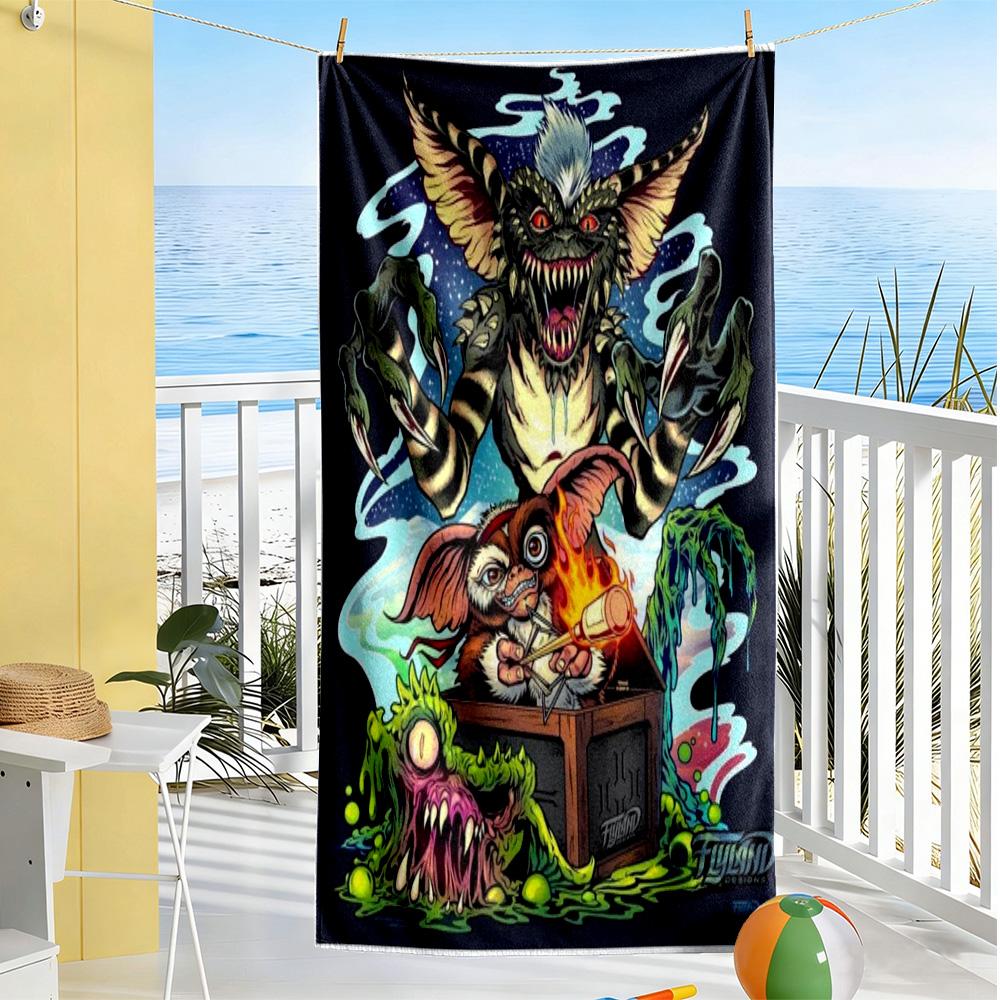 Gremlins Beach Towel Super Soft & Absorbent Comfortable Lightweight Portable for Swimming,Beach,Camping, Travel, Beach Accessories,Gym