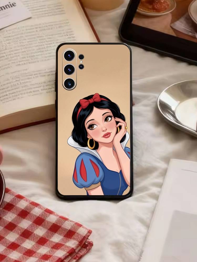 Чехол для телефона Принцесса Рапунцель из сказки для Samsung S26, S25, S24, S23, S22, S21, S20, S30, Ultra, Plus, Fe, Note, 5G Черный