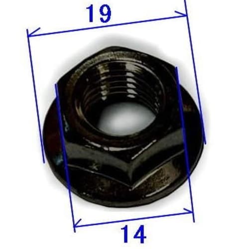 M10 P=1.25 (fine Pitch) Flange Nuts, Black Plated (pack of 10 with Serrated Edges)