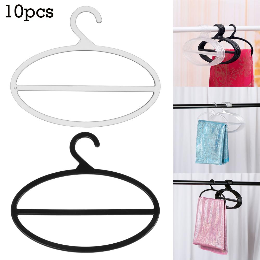 10PCS Portable Multi Purpose Plastic Tie Clothes Rack Scarf Hanger Circle Shape Storage Racks