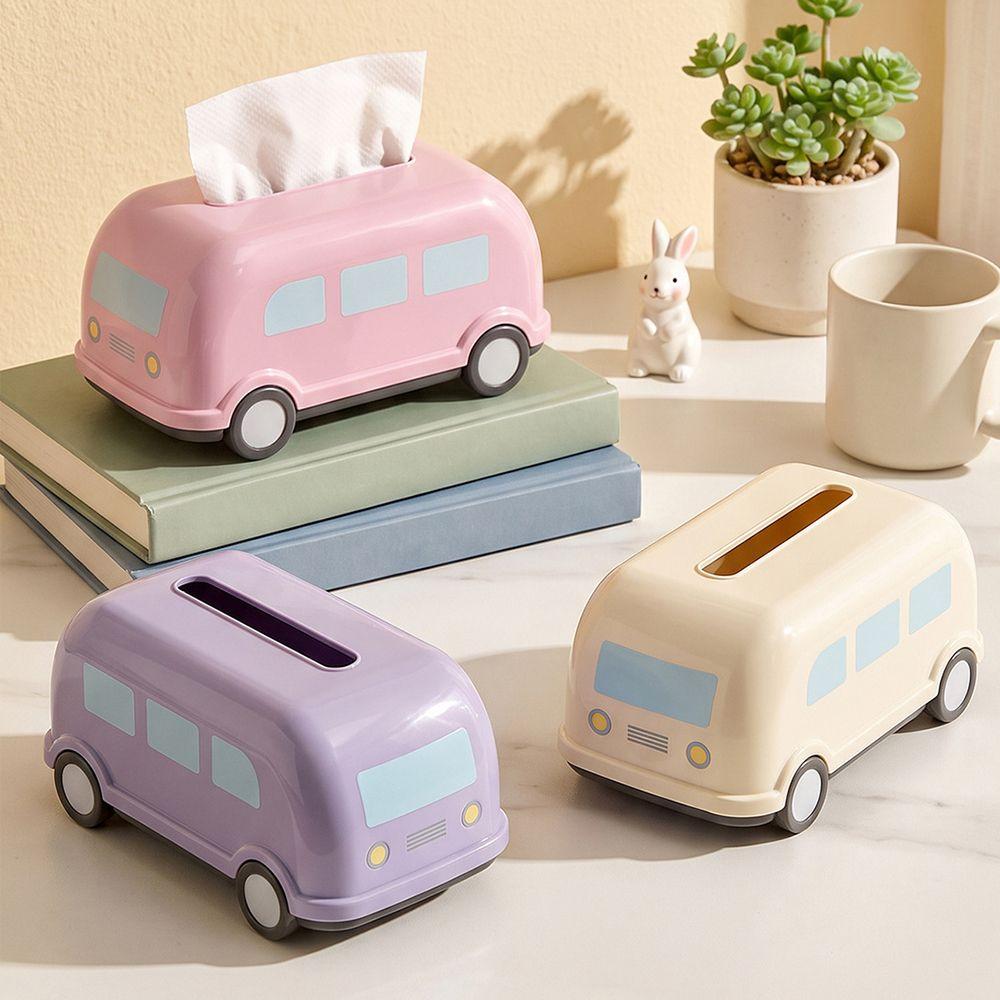 Creative Desktop Tissue Holder Retro Tissue Storage Case Cartoon Napkin Dispenser Living Room
