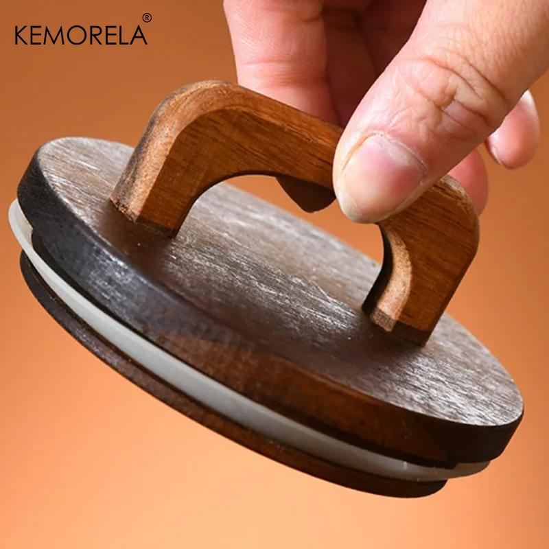 Стеклянная банка с деревянной крышкой, герметичная канистра, контейнер для еды, чай, кофе, зерна, кухонное хранилище, бутылки, банка, герметичная банка для конфет