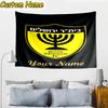 Custom Name Jerusalem Fc Logo Design Tapestry Room Decoration Wall Hanging for Living Room Bedroom, dormitory, Birthday and Christmas gifts