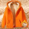Men's Trendy Fleece-Lined Lambswool Hoodie Jacket with Zipper