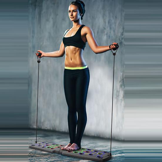 Складная доска для отжиманий с нескользящей ручкой, 28 отверстий, тренажер для мышц груди и живота, доска для отжиманий, домашний тренажер для фитнеса