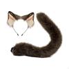 Animal Ears and Tail Set Hair Accessories Plush Headband for Party Women