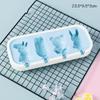 Cartoon Animals Silicone Ice Cream Mold Easy Popsicle Molds with Lid and Sticks DIY Homemade Ice Lolly Ice Cream Bar Pop Molds