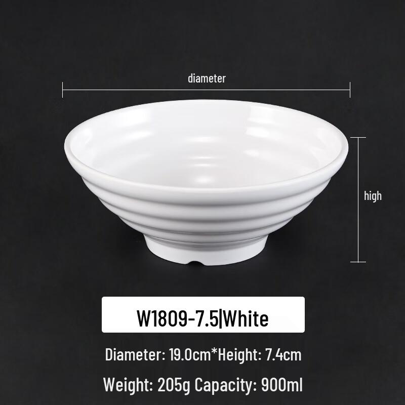 Набор глубоких тарелок для лапши Molona White Melamine