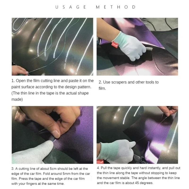 5/10/50M виниловая пленка наклейки на автомобиль безножевая лента дизайн линия оклеивание автомобиля пленкой режущая лента нож инструмент для стайлинга автомобиля аксессуары