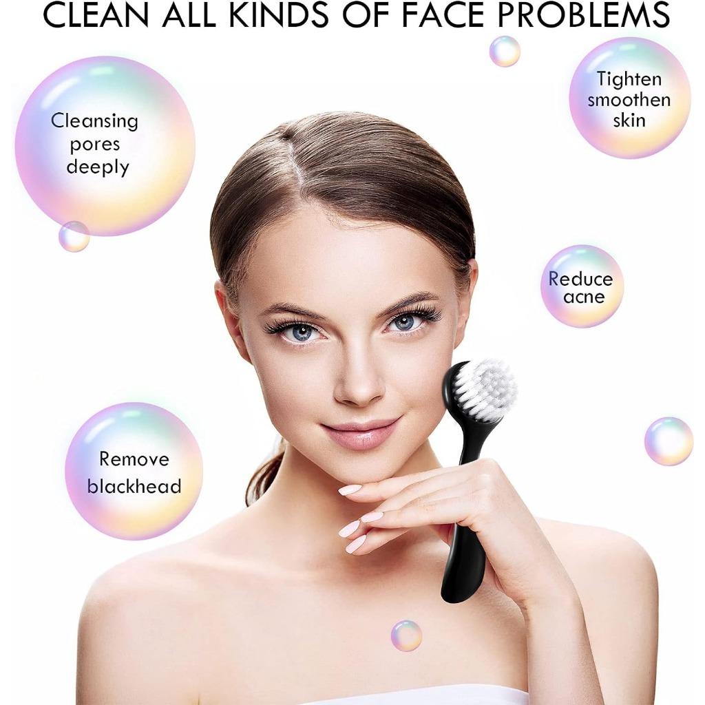 1 х Очищающая щетка Отшелушивающая очищающая щетка с мягкой щетиной Абразивная отшелушивающая очищающая щетка для ухода за лицом Макияж Уход за кожей Средство для снятия макияжа