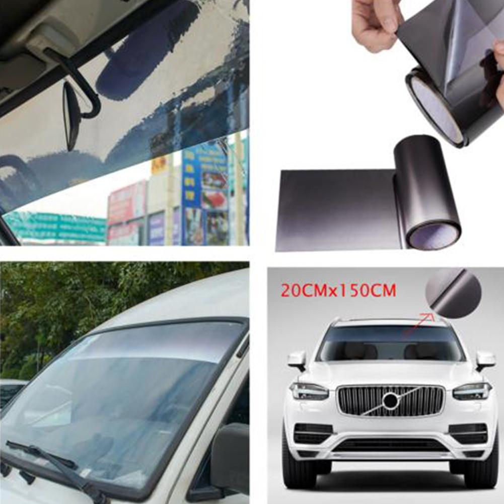 20CMx150CM Sun Front Film Car Banner Black Front Windshield