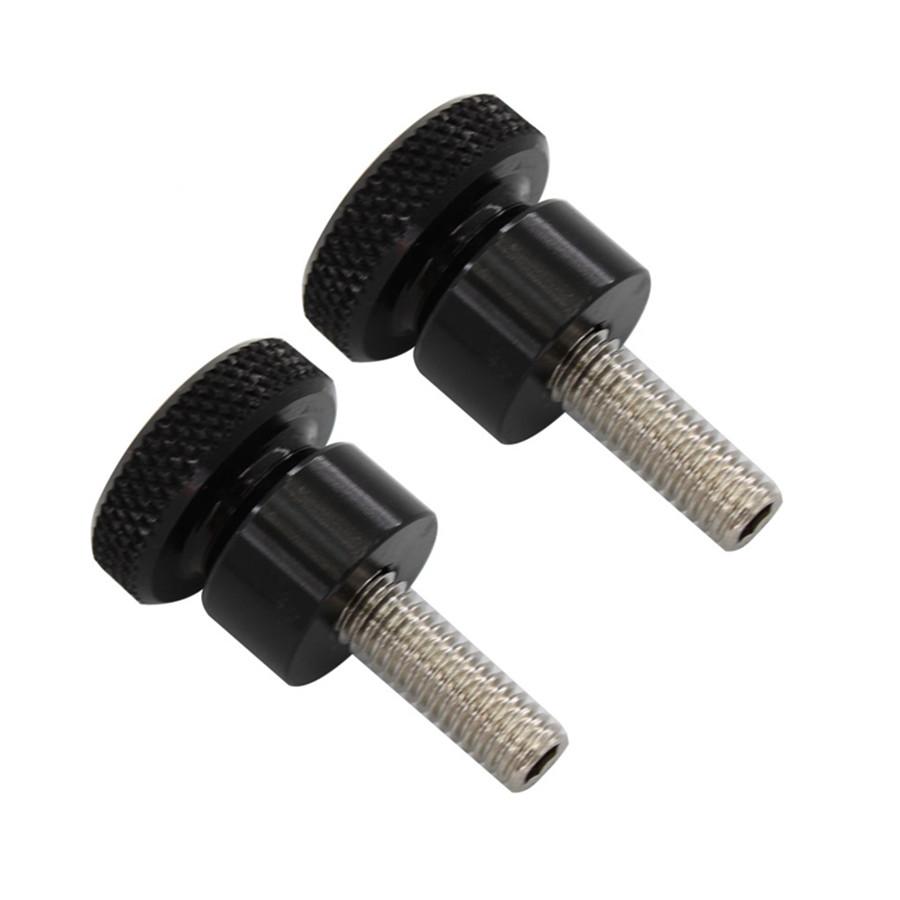 2 Pcs Tool Free Seat Bolts Short Screws For Thruxton Bonneville Scrambler T100