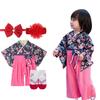 Детские официальные японские хакама из 4 предметов, памятные носки в честь первого фестиваля в честь 100-летия, детские хакама, детские хакама HF37T [SLINX] Одежда для девочек, юката,